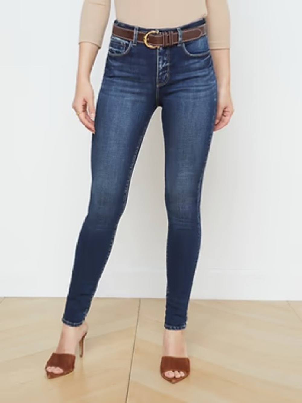 L’AGENCE Margot High Rise Skinny Jeans in the Tuscan wash 29